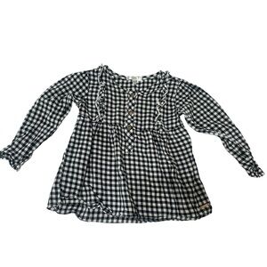 Tahari Kids Black and White Gingham Blouse